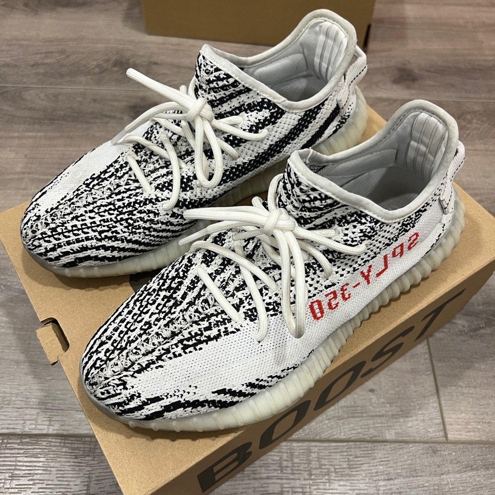 Yeezy Boost 350 V2 Zebra Pattern Sneakers